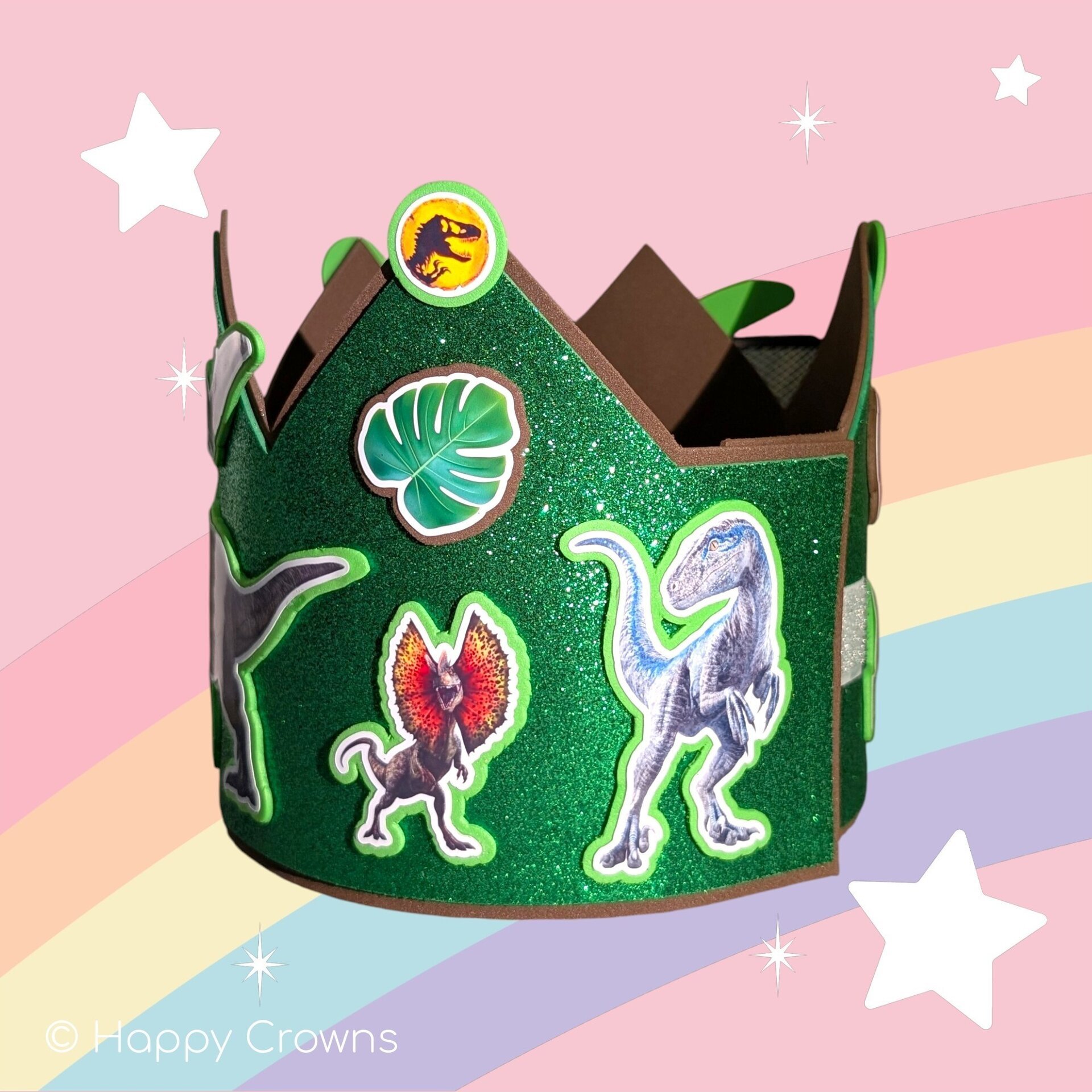 Corona de cumpleaños Jurassic World personalizada - 3