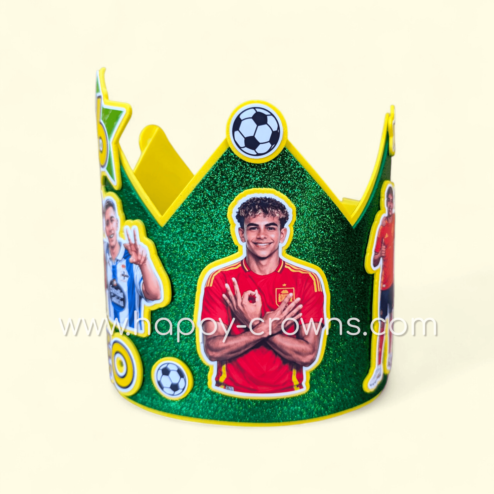 Corona de cumpleaños Fútbol personalizada - 2