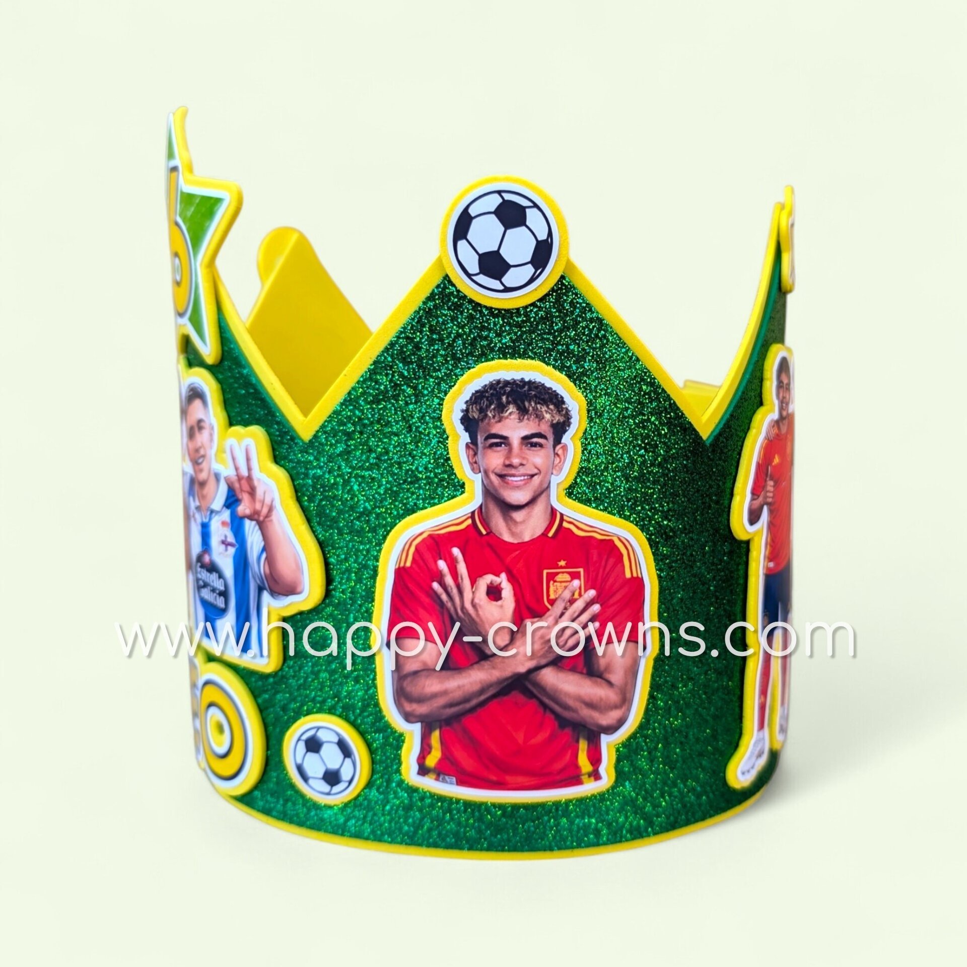 Corona de cumpleaños Fútbol personalizada - 2